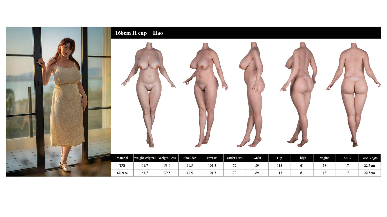 Hao sexpuppe (Starpery 168cm H-cup TPE+Silikon)