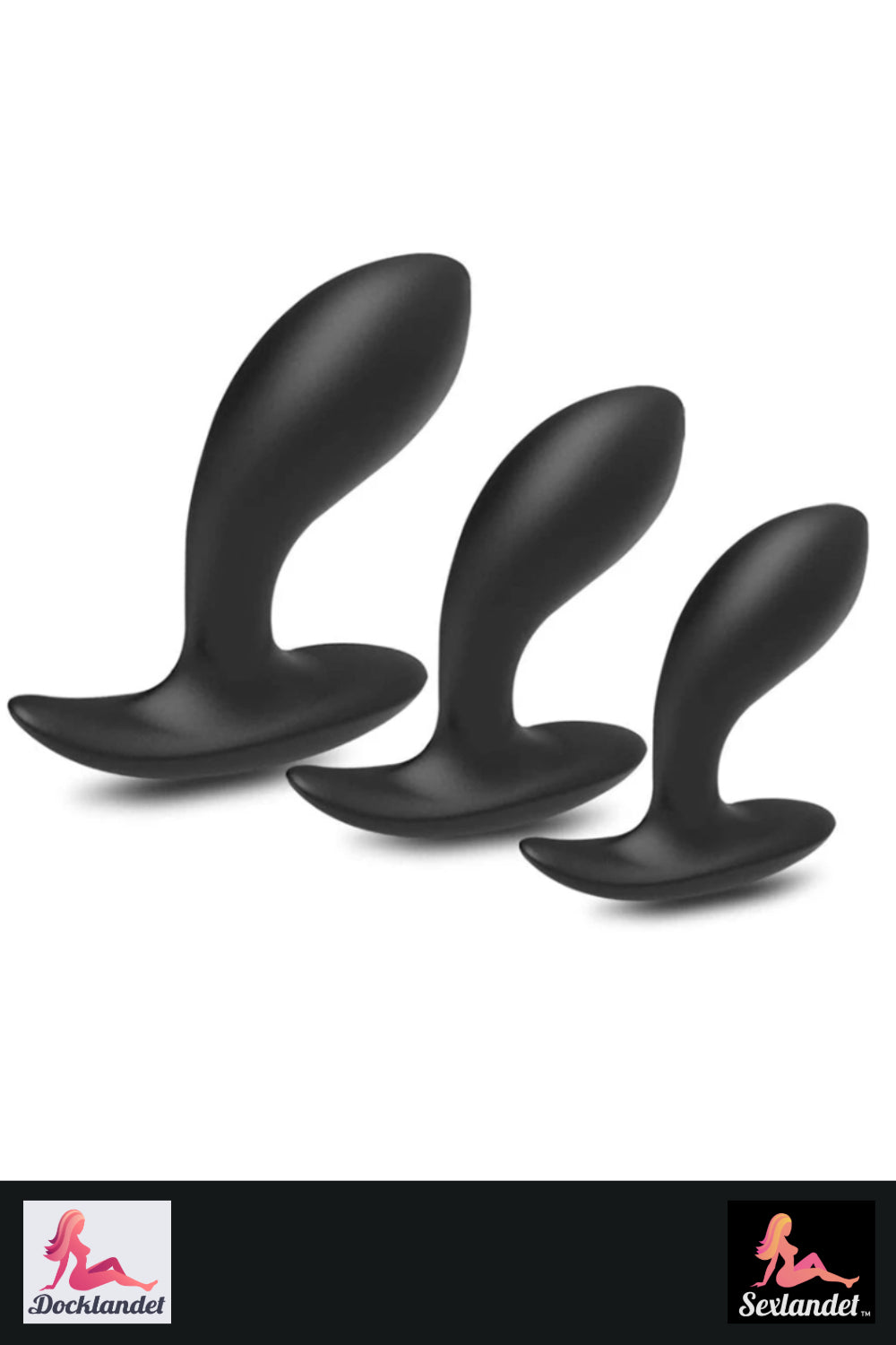 Gebogener Buttplug – Set mit 3 Größen