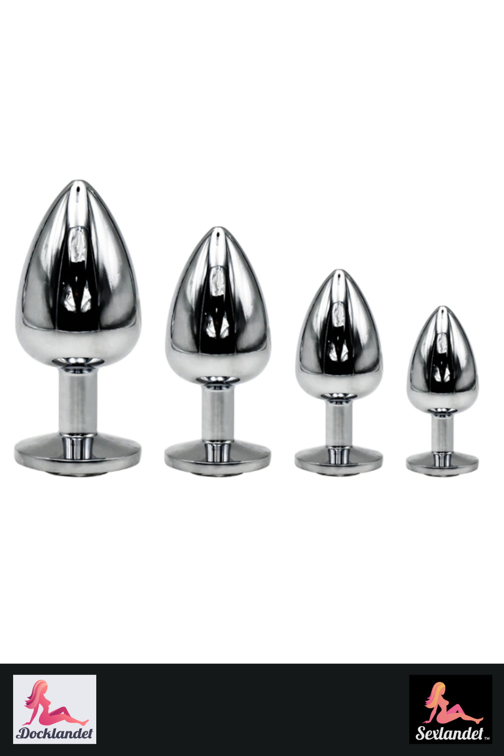 Buttplug aus Aluminium – Set mit 4 Größen