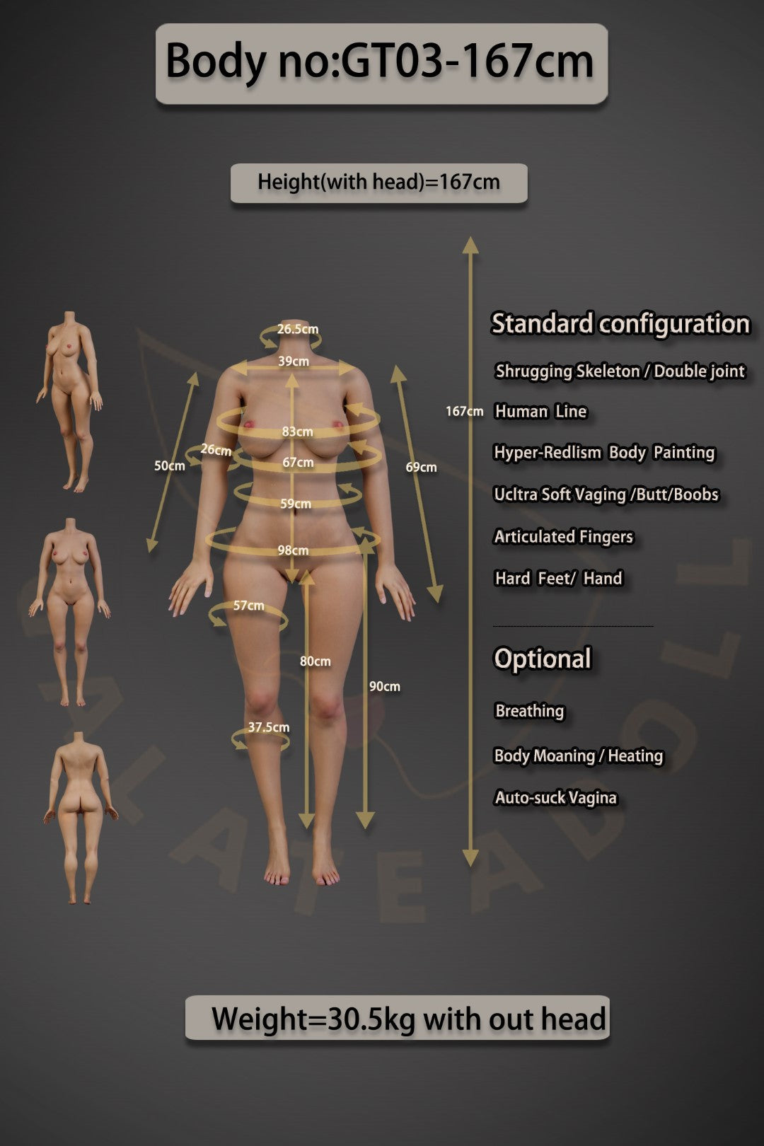 Montana Sex doll (Galatea Doll 167cm D-cup #109 silicone)