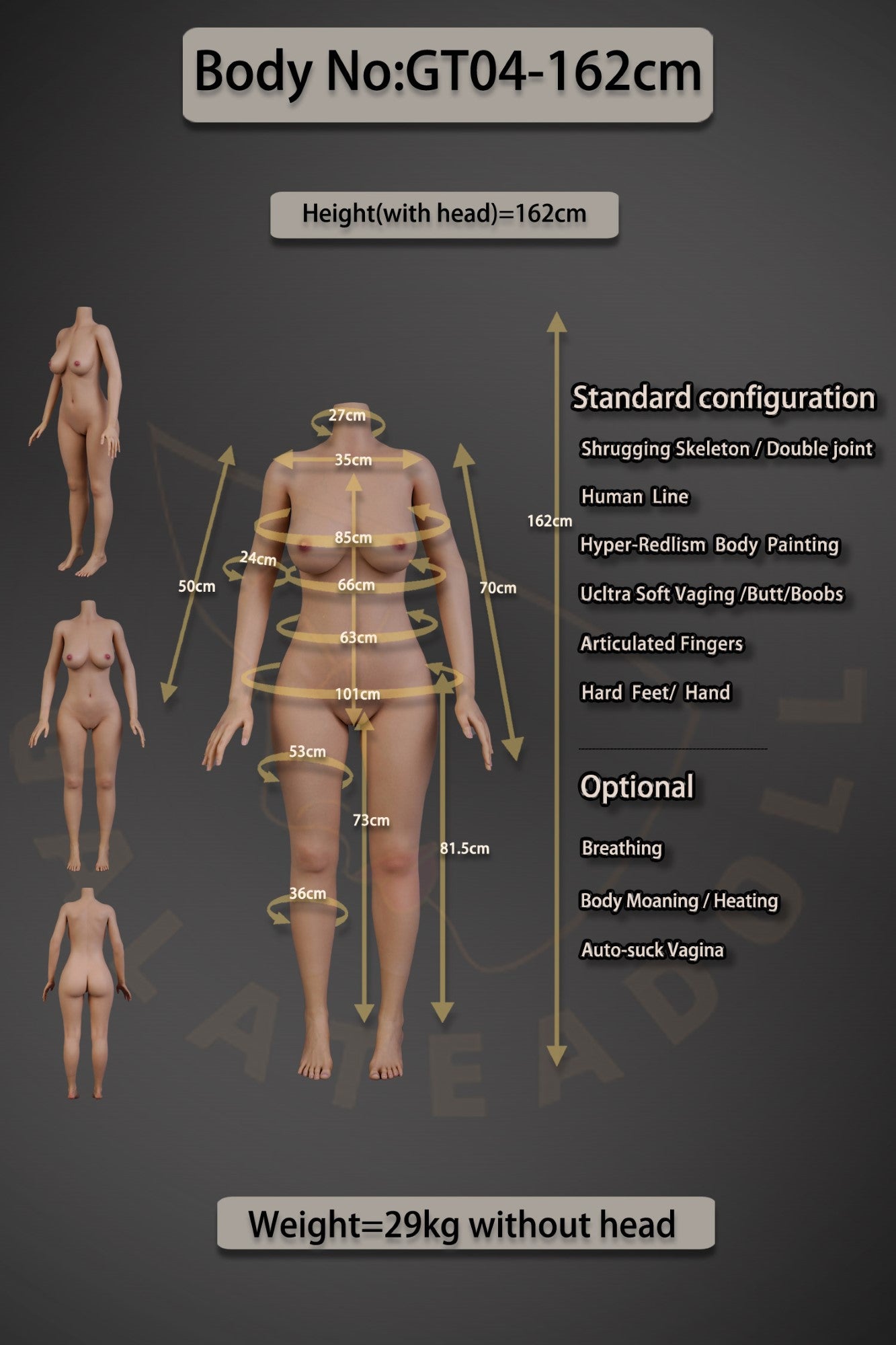 Alexandra sexpuppe (Galatea Doll 162cm C-cup #043 Silikon)