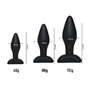 Klassischer Butt Plug in Soft Silicon - mit 3 Größen eingestellt