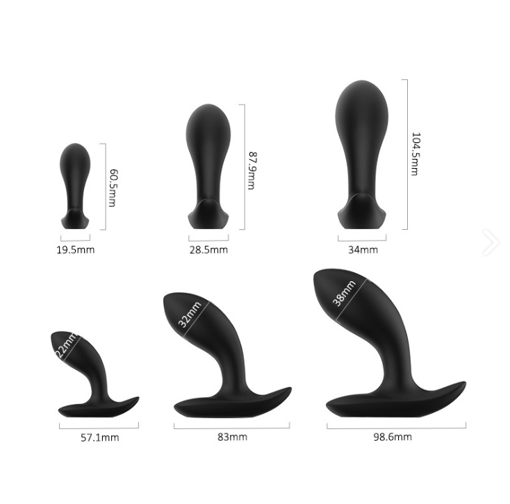 Gebogener Buttplug – Set mit 3 Größen