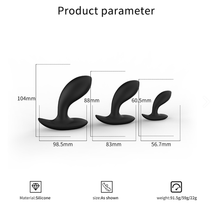 Gebogener Buttplug – Set mit 3 Größen