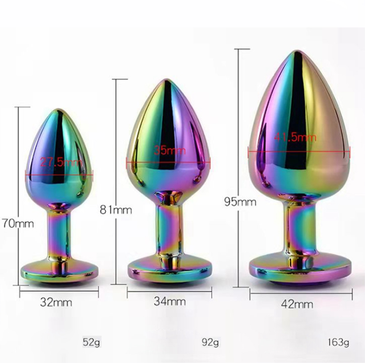 Buttplug aus Aluminium – Set mit 3 Größen