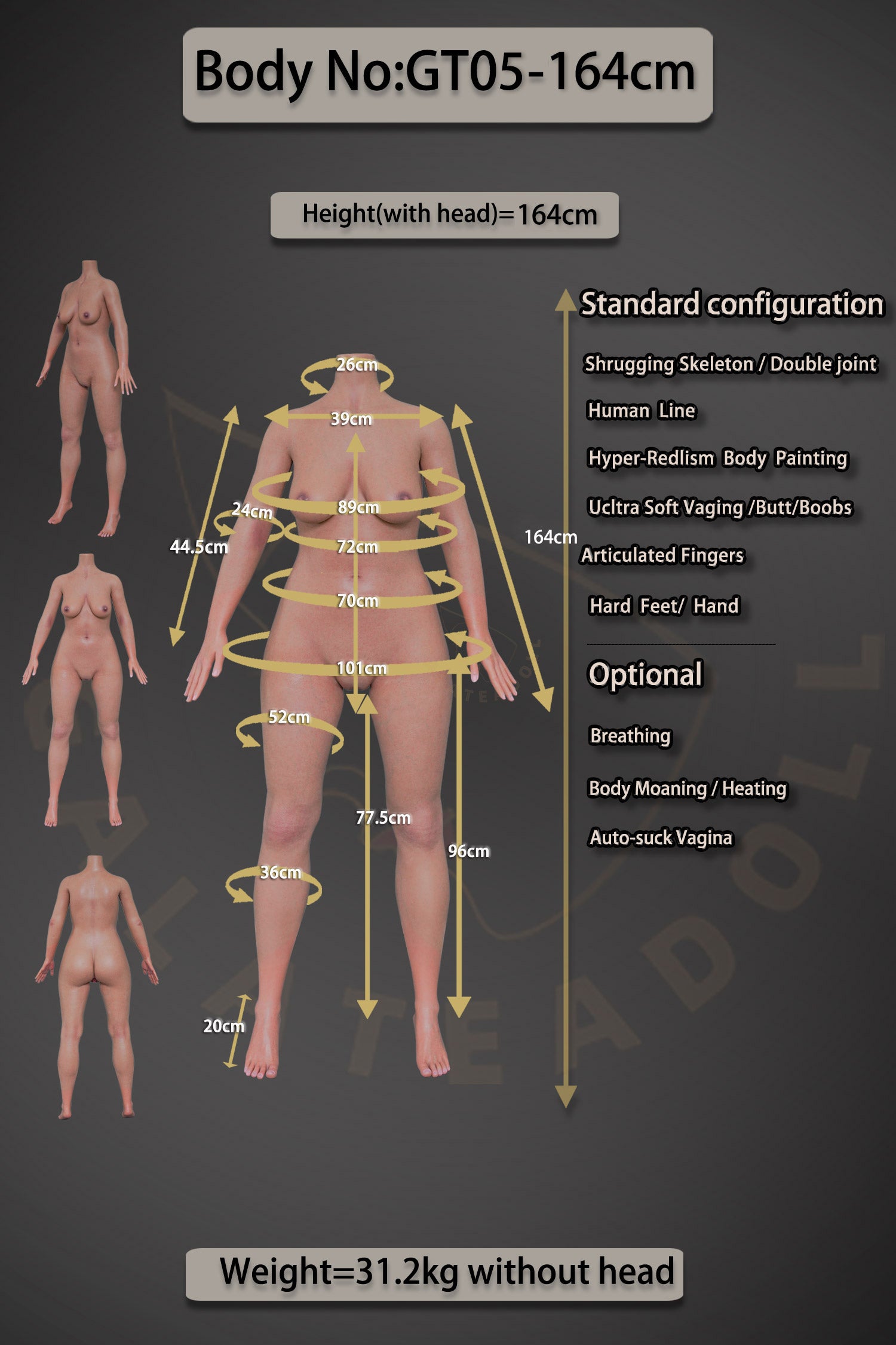 Maria Sex doll (Galatea Doll 164cm B-cup #135 silicone)