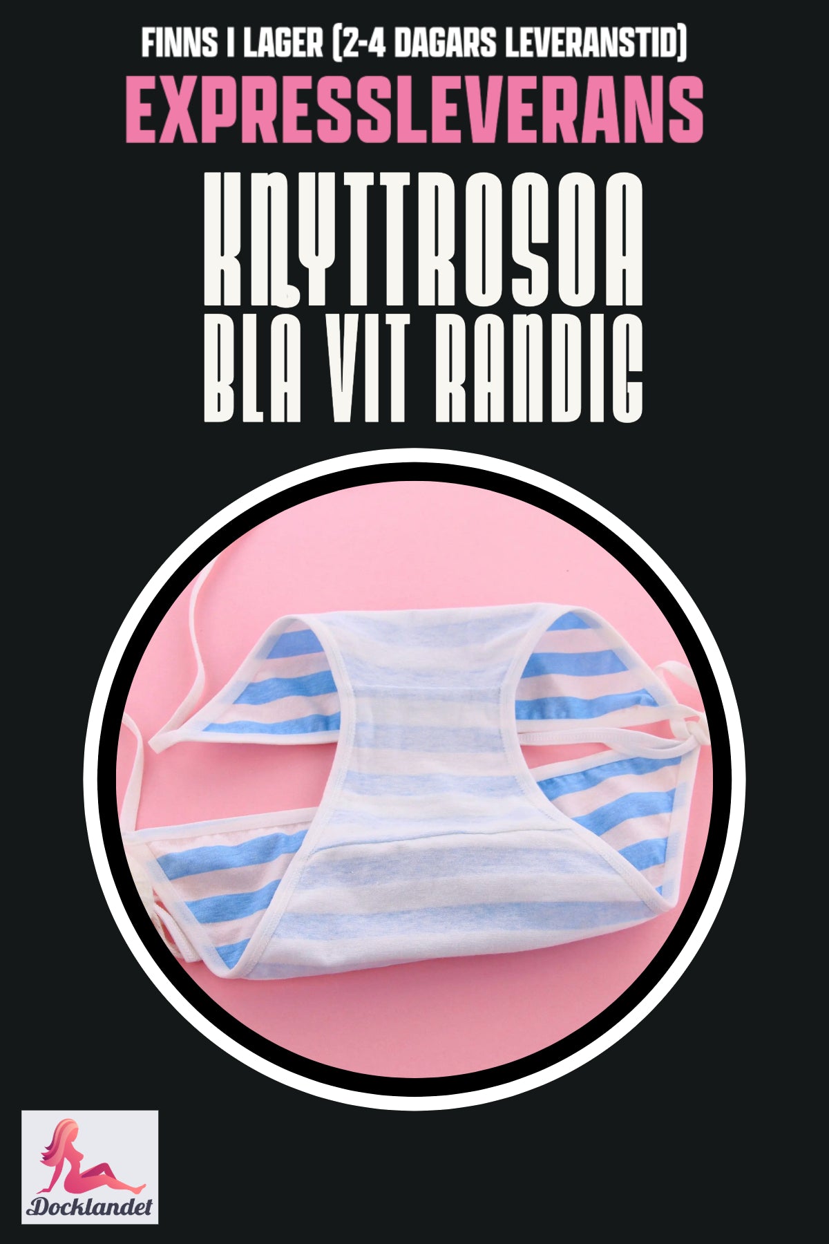 Krawatte stieg für sexpuppe (Rosa/Blauweiß, gestreift)