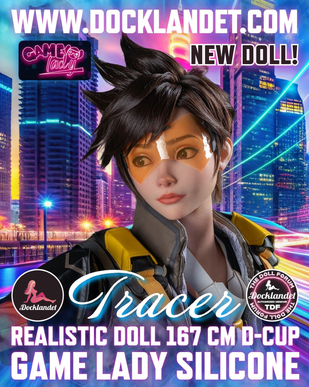 Tracer sexpuppe (Game Lady 167 cm d-cup Nr. 29-1 Silikon)